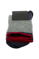 new socks in a package, isolated from background