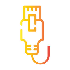 ethernet cable Line Gradient Icon
