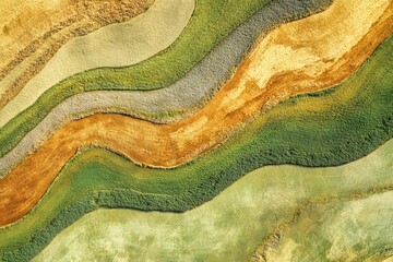 Colorful Patterns of the Palouse in Eastern Washington, AI generated illustration