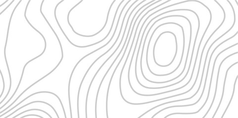 Fototapeta premium The black grey on white contours vector topography stylized height of the lines. The concept of a conditional geography scheme and the terrain path. Ultra wide. Map vector terrain Illustration.