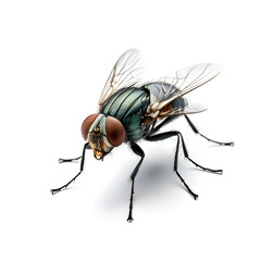 fly on white background