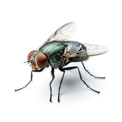 fly on white background