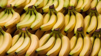 Cluster of Ripe Bananas Arranged for Sale