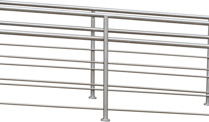 chromium metal fence with handrail