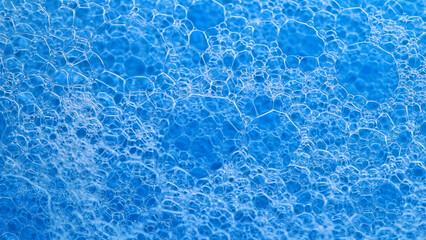 Soap foam with formed bubbles, beautiful background.