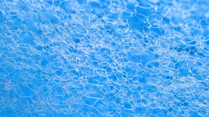 Soap foam with formed bubbles, beautiful background.