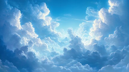 Blue sky with white clouds a high resolution background