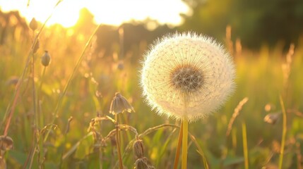 Plant often found in meadows with a signature puffball stage.