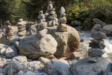 Meine Steinmandlgruppe am Masino Bach (Val Masino)