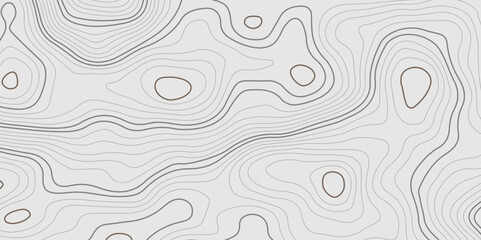 The black grey on white contours vector topography stylized height of the lines. The concept of a conditional geography scheme and the terrain path. Ultra wide. Map vector terrain Illustration.