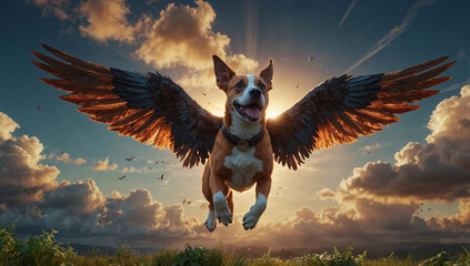 angel dog in heaven