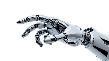 Robot hand reaching gesture or holding object 3d rendering