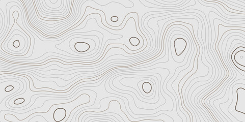 The black grey on white contours vector topography stylized height of the lines. The concept of a conditional geography scheme and the terrain path. Ultra wide. Map vector terrain Illustration.