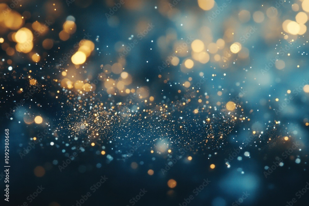 Poster dreamy bokeh background with sparkling particles
