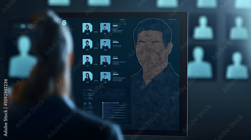 Aufkleber interactive dashboard showing a network of employee profiles, modern hr analytics