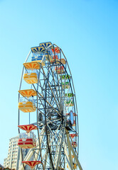 ferris wheel on sky background