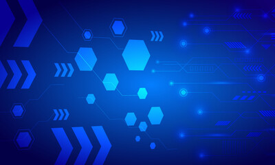blue lines circuit networking electronic connection high technology background