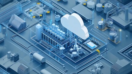 Factory utilizing cloud computing services to manage manufacturing operations 