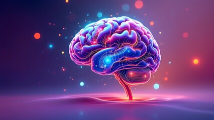 Fototapeta premium Creative AI brain. Artificial intelligence development concept. Banner image. AI generated