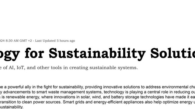 2024: Sustainability, Headlines Fast Sequence