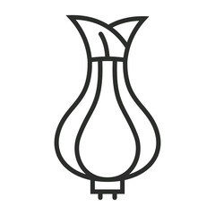 Onion icon, Healthy food, Fruit and vegetable symbol outline icon, editable vector illustration and transparent graphic element. Isolated on white background