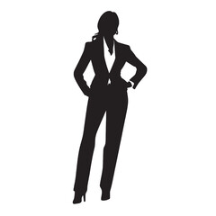 Fototapeta premium Strong Silhouette of a Woman White
