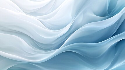 Fototapeta premium Ethereal and airy background with a soft flowing gradient in shades of white and blue This peaceful and calming image evokes a sense of imagination and freedom with its delicate
