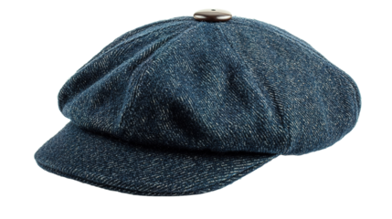 Isolate your style dark blue newsboy cap showcase urban setting fashion photography casual vibe unique perspective