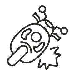 Motocycle accident icon, Insurance symbol outline icon, editable vector illustration and transparent graphic element. Isolated on white background