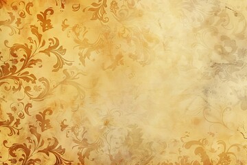 A very old looking paper with a floral design