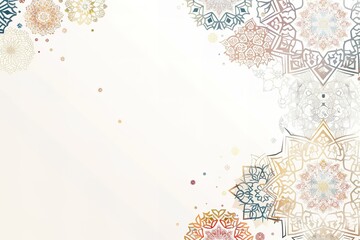 A white background with a colorful pattern of circles