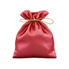 Elegant Red Satin Drawstring Bag for Gifts and Special Occasions, Perfect for Weddings, Birthdays, and Decorative Storage Solutions