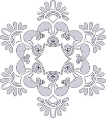 Vector sketch illustration silhouette design ornament decoration accessories classic vintage ethnic traditional floral natural