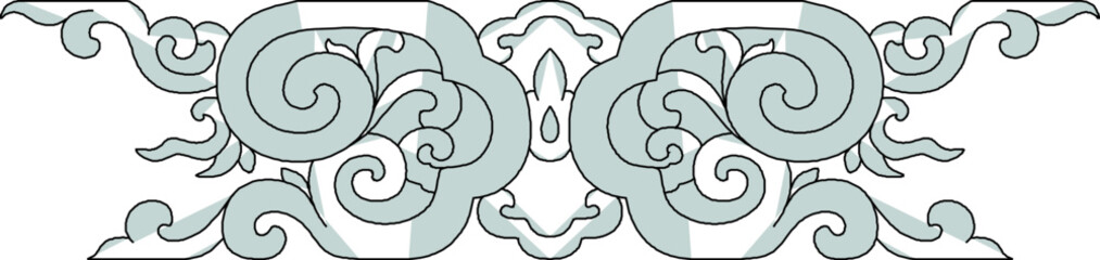 Vector sketch illustration silhouette design ornament decoration accessories classic vintage ethnic traditional floral natural