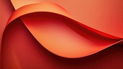 Abstract Waves of Warm Red Tones Displaying Smooth Textures and Elegant Curves for Backgrounds, Art Designs, and Modern Wallpapers