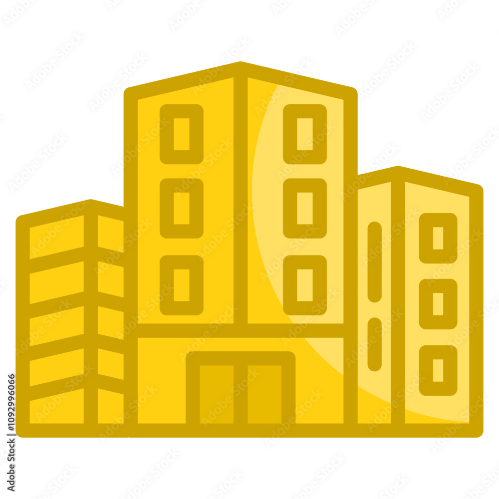 Poster office building icon element for design