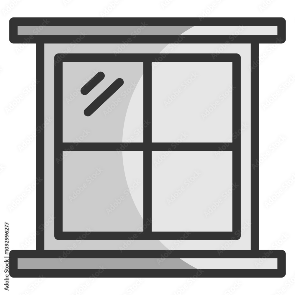 Poster window icon element for design