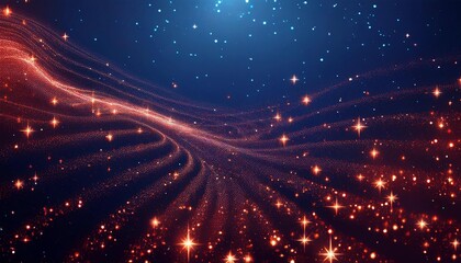 Obraz premium blue christmas background - christmas star, miracle and magic at night sky