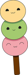 japan dango cute illustration japanese food sweet  © Sylwia