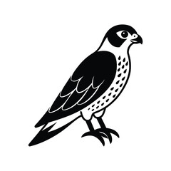 Cute Falcon Vector Illustration - Adorable Bird Design

