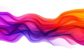 Abstract colorful wave design on a white background.
