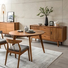 A modern wood furniture,ai generative 

