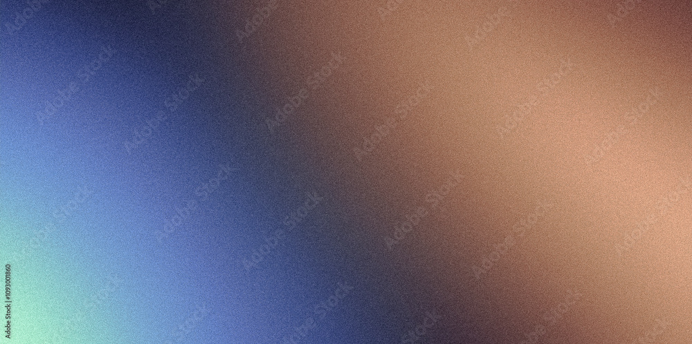 Aufkleber Abstract textured background with a smooth transition from blue to brown in a grainy gradient