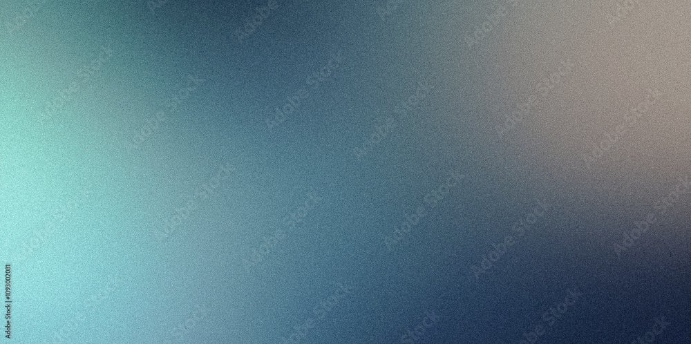 Aufkleber grainy gradient fading from teal to dark blue, creating a subtle textured background, ideal for vari