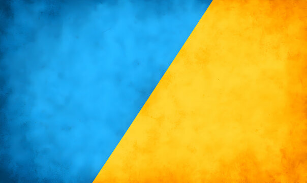 Abstract textured background with vibrant blue and yellow diagonal split, perfect for design projects and presentations.