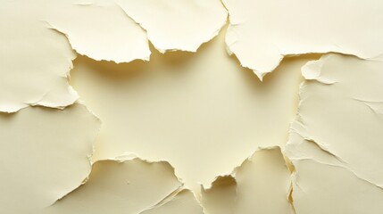 Fototapeta premium A torn piece of paper revealing a blank background, suggesting creativity or surprise.