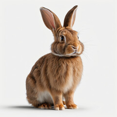 Fototapeta premium white rabbit on white background