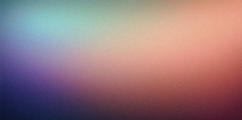 Obraz premium Soft and textured effect created by grainy gradient background fading from teal to purple and pink