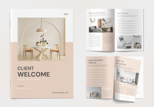 Client Welcome Pack with Brown Accents