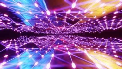 Obraz premium カラフルな光の背景